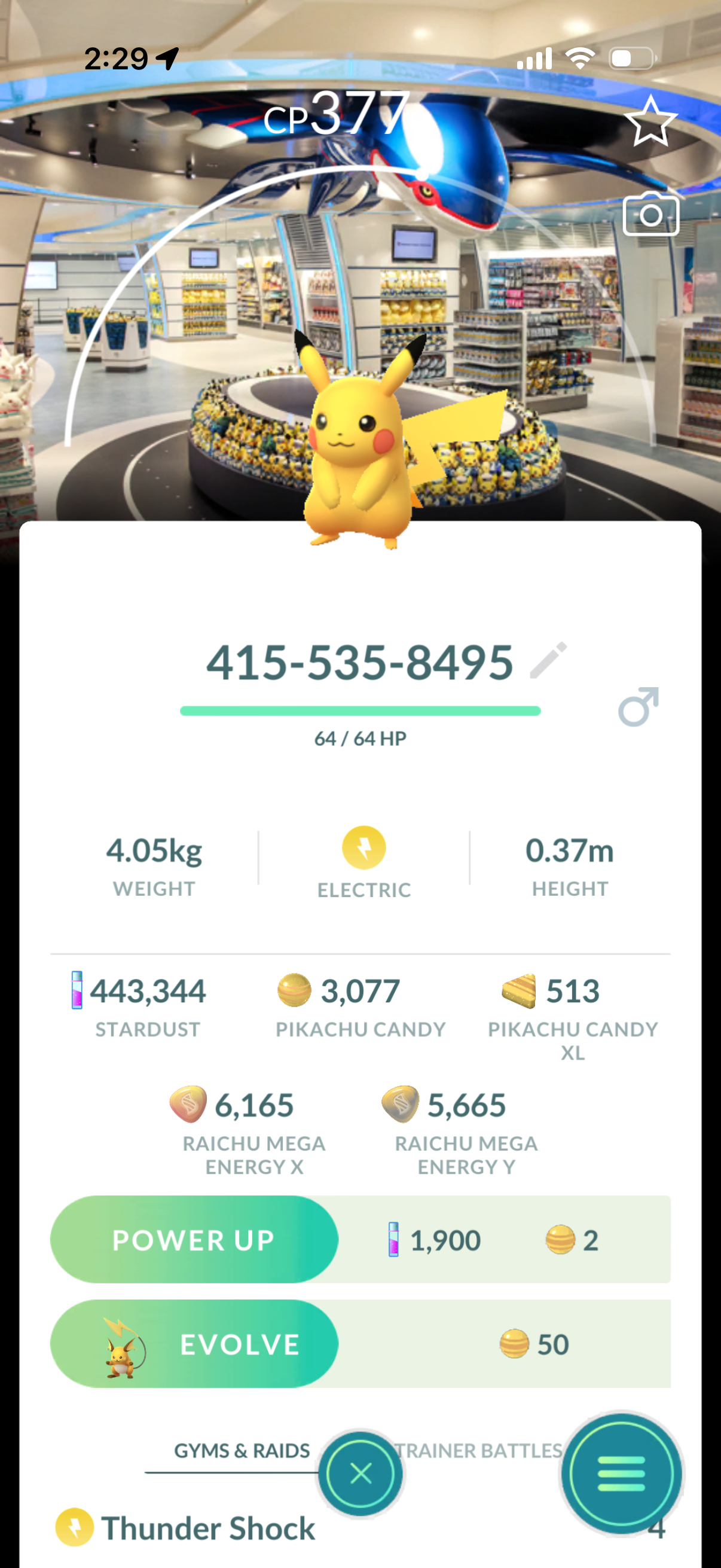 18 different Background Pikachu’s caught on your account