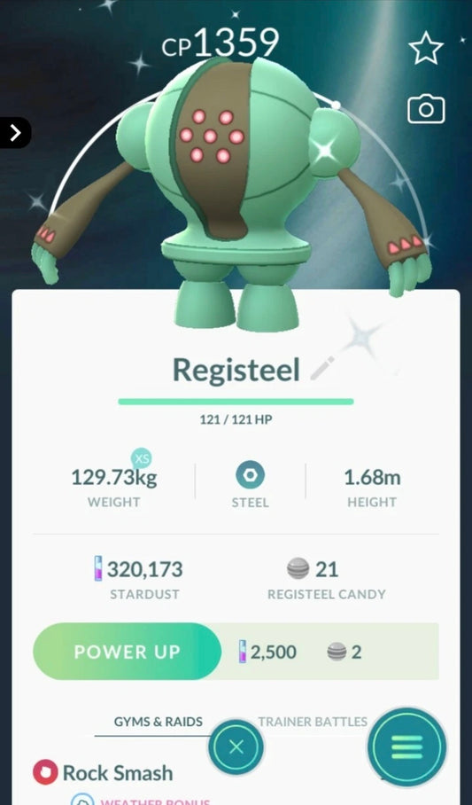 Shiny Registeel trade or account