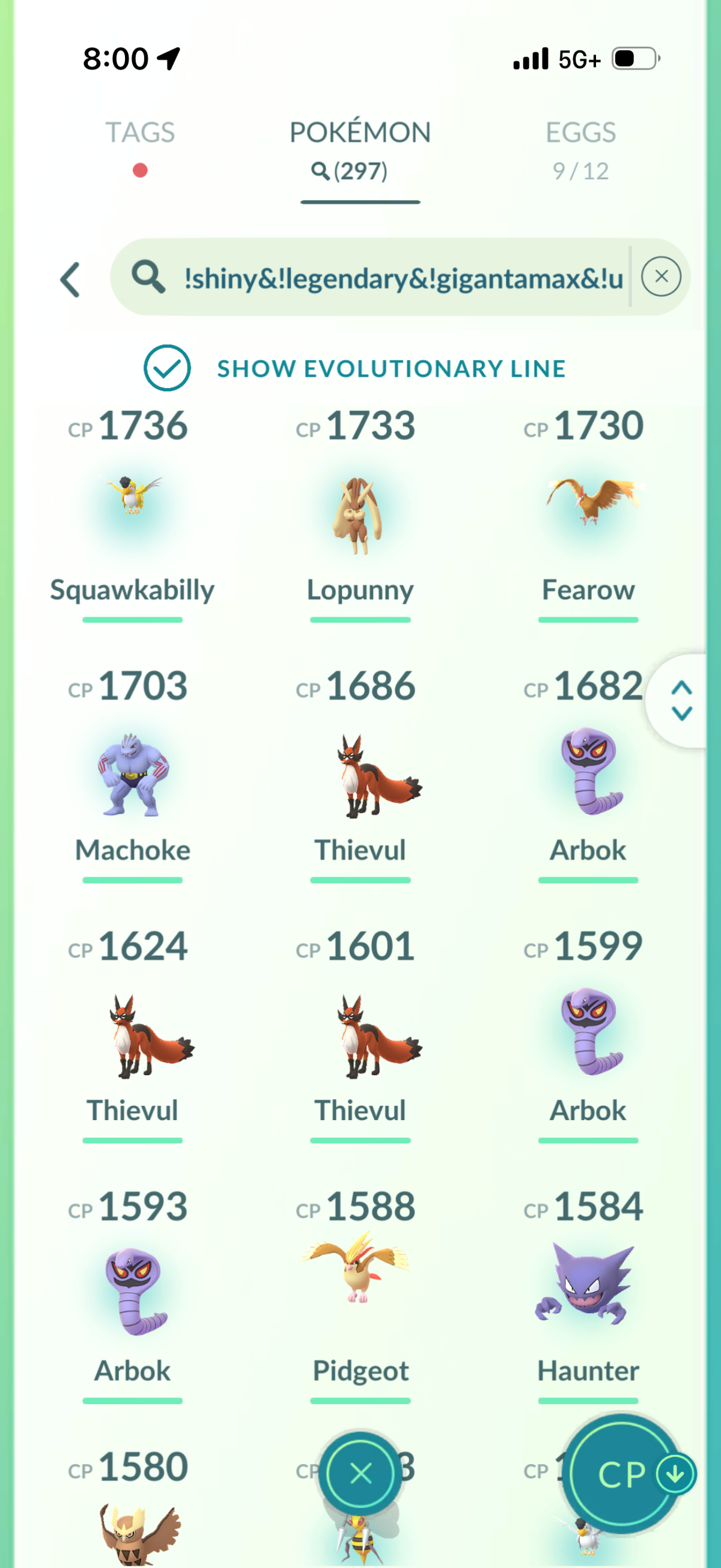 KartanaMini account 46 Shiny/Legendary and 704k Stardust
