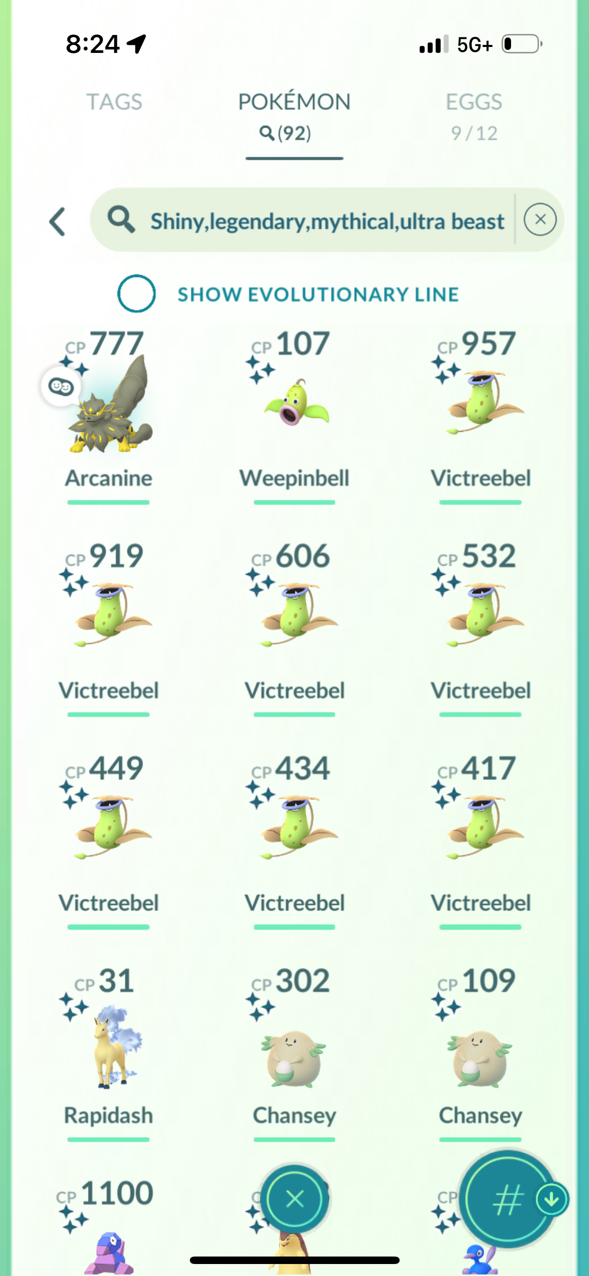 RussiasCollapse account (92 shiny/legendary)