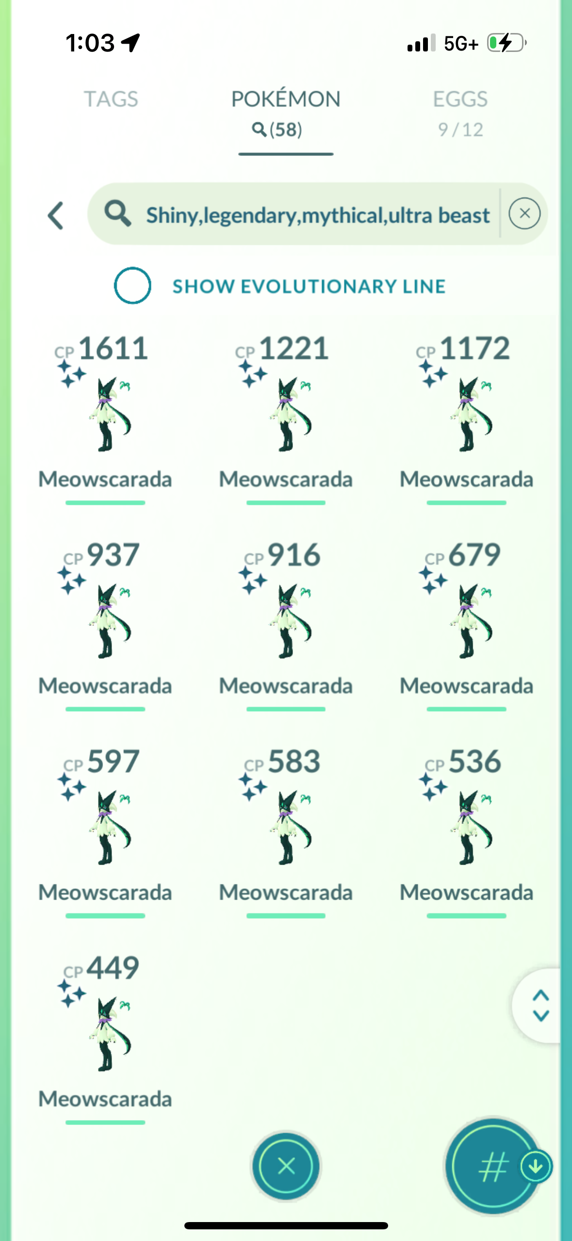HolidaySpecial account (58 Shiny/Legendary)