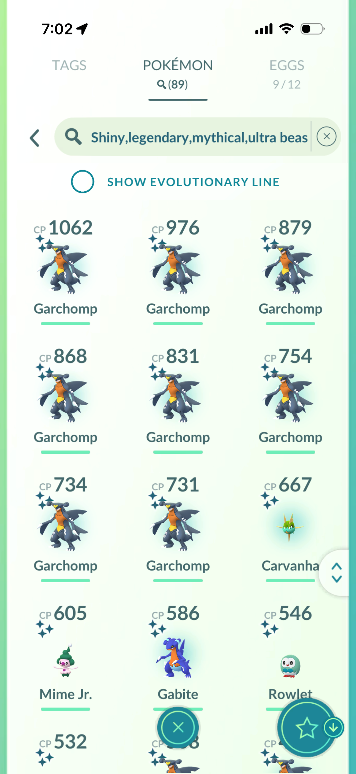 TrillOGBunB account 89 Shiny/Legendary & 900k Stadust
