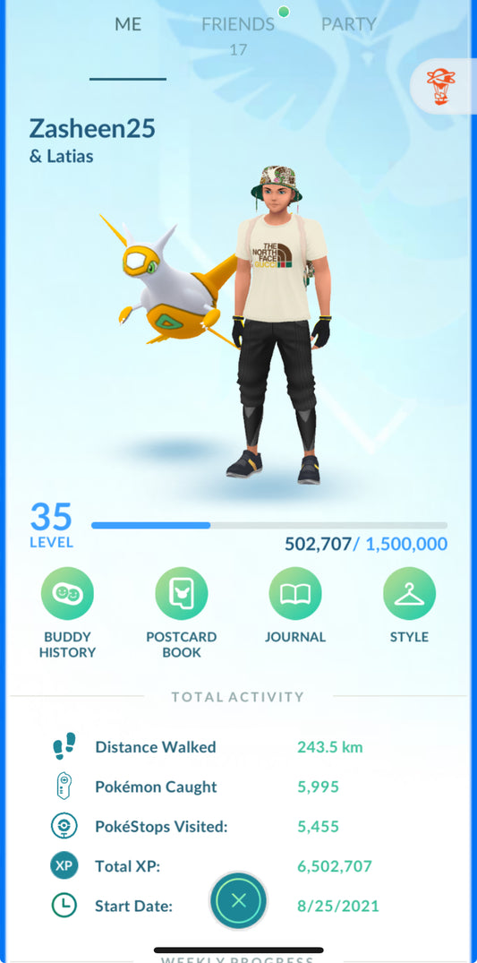 Zasheen25 account (164 legendary/shiny)