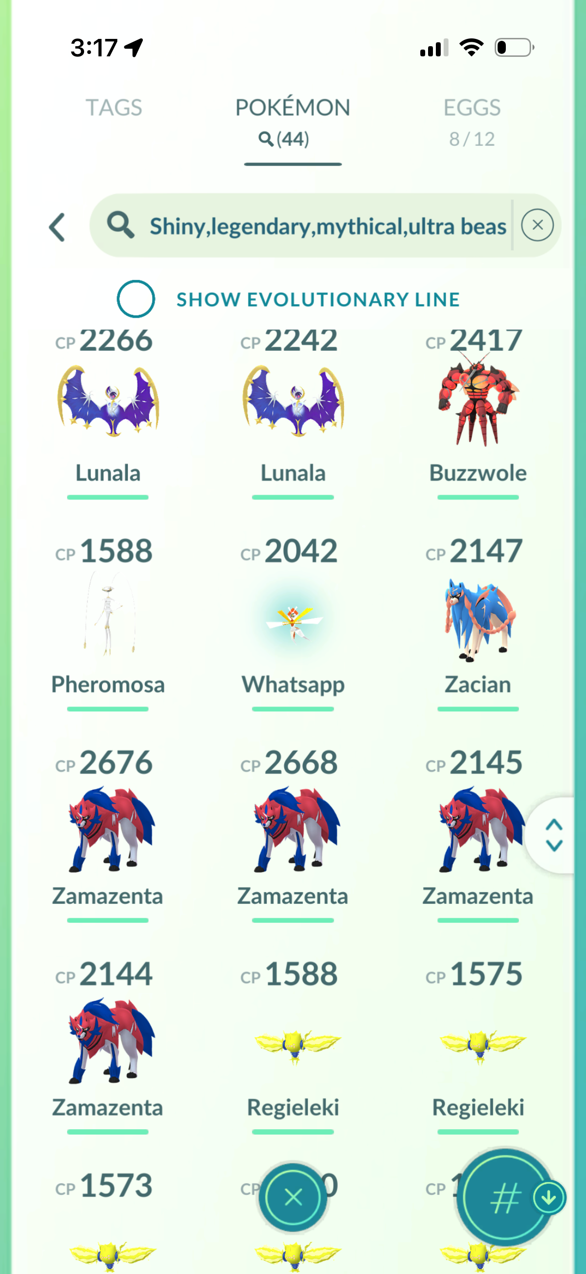 1AboveAll account (44 Shiny/Legendary)