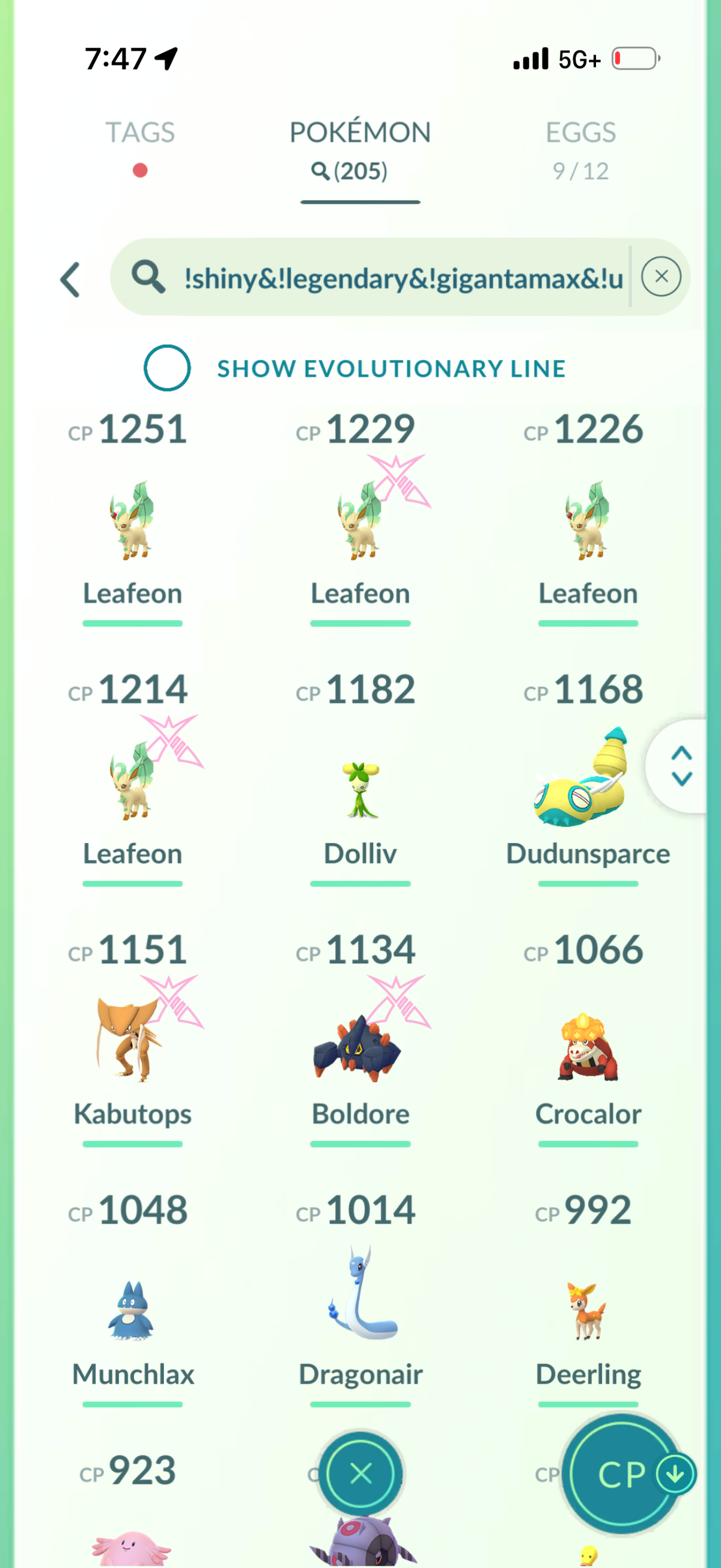 AFewLegendaries account 15 Shiny/Legendary & 454k Stardust