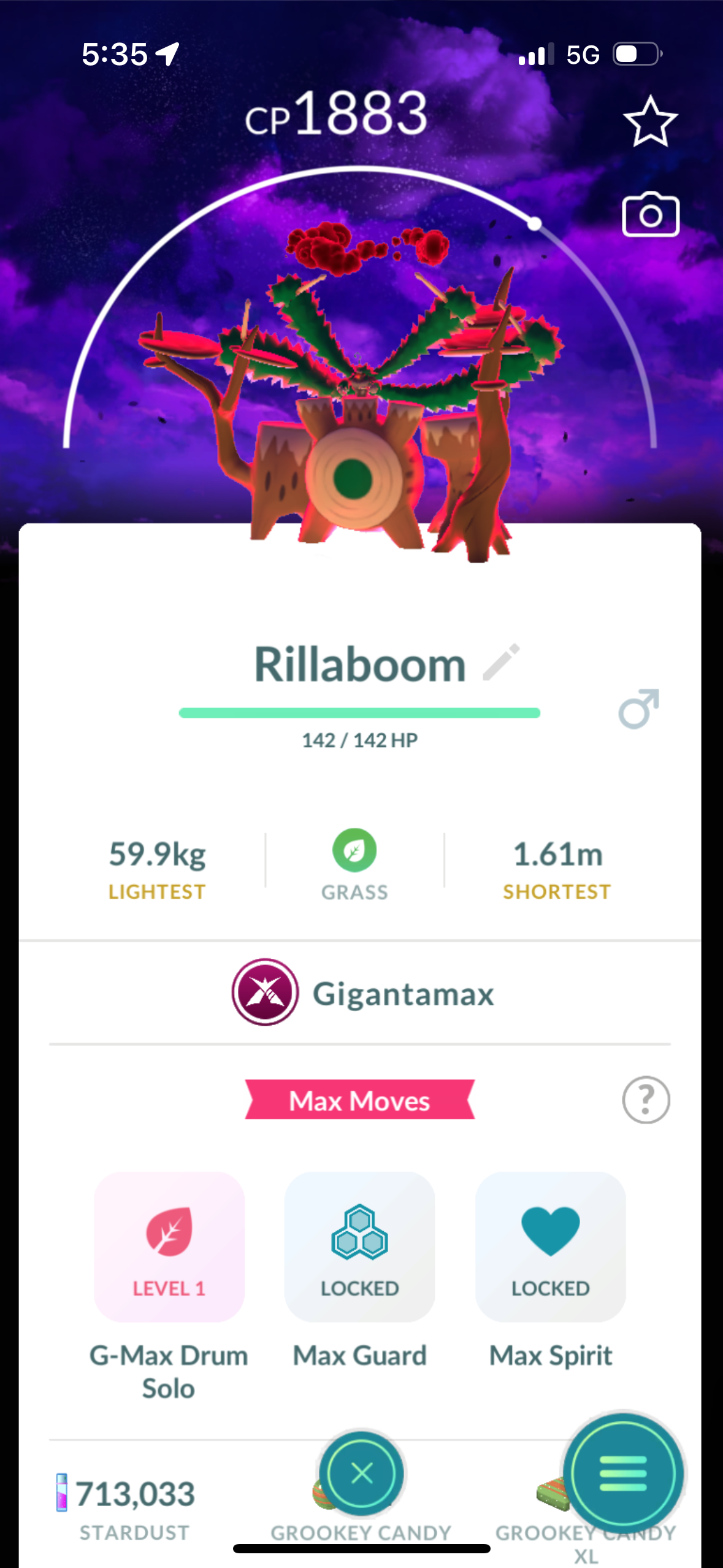 ShinyGrimmsnarl account (42 Shiny/Legendary/Gigantamax)