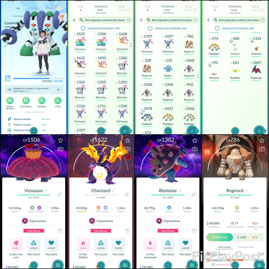 CosmicMarvel account (30 Shiny/Legendary/Gigantamax)