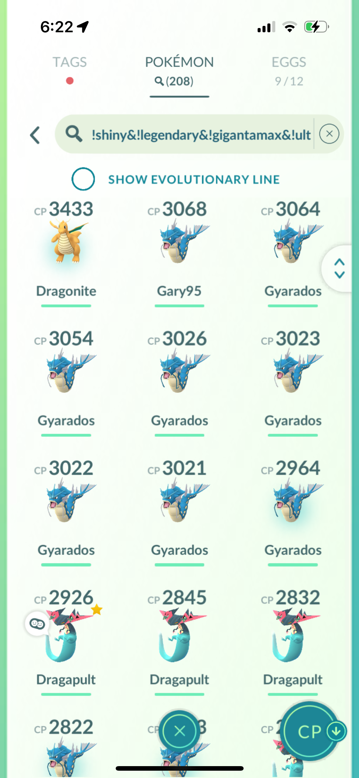 GutsAndGlory account (14 shiny/legendary)