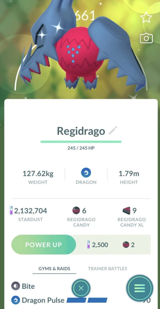 Shiny Regidrago trade or account