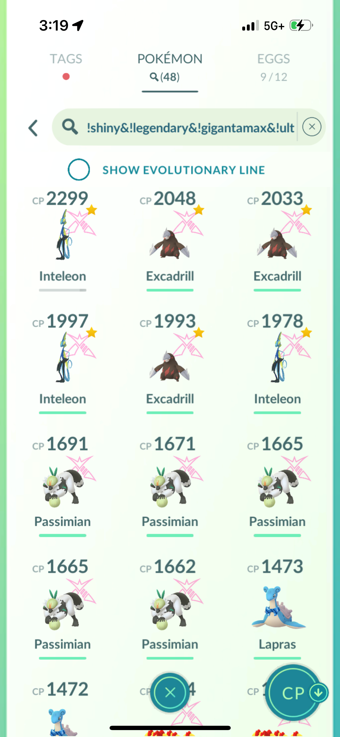 SpinalFluid account (57 Shiny/Legendary/Gigantamax)