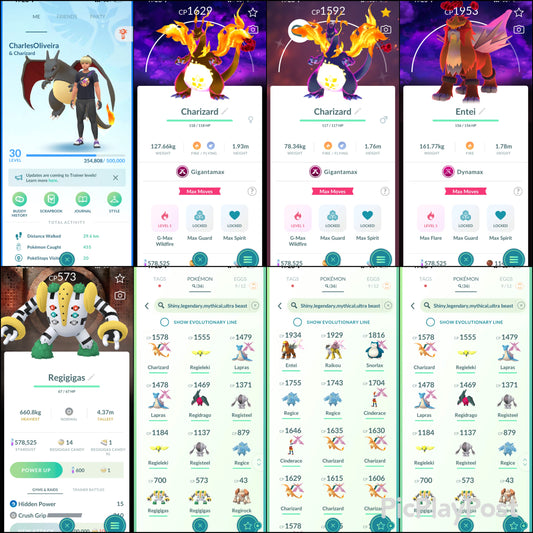CharlesOliveira account (36 Shiny/Legendary/Gigantamax)