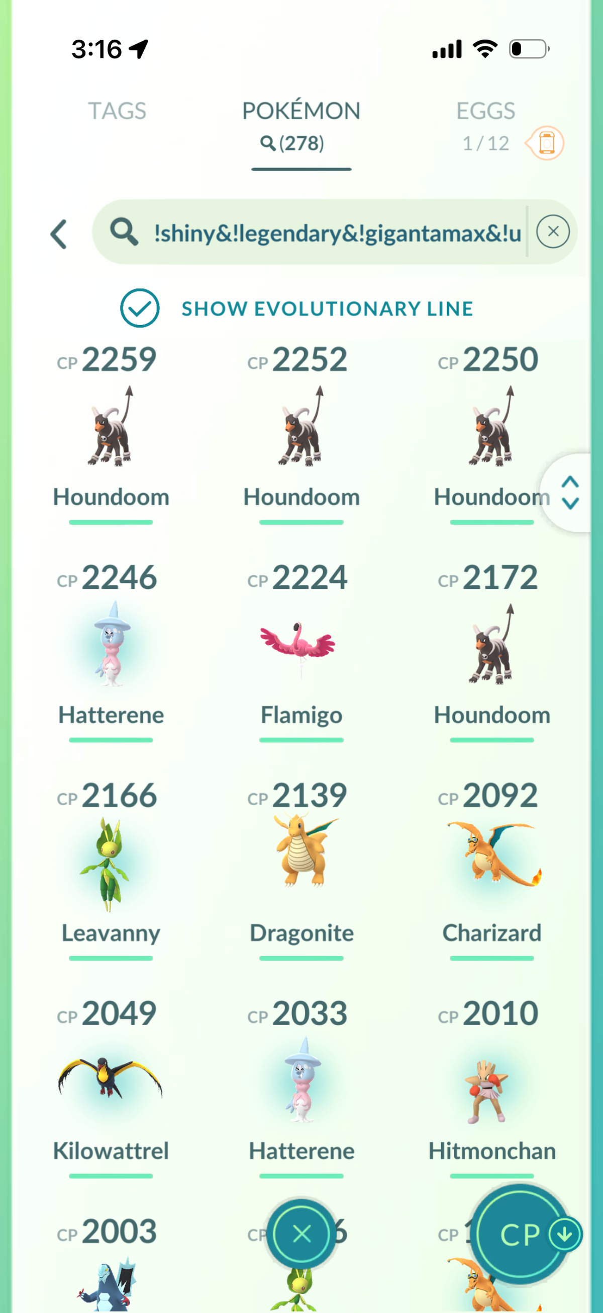 PalkiaSpacial account 73 Shiny/Legendary & 660k Stardust