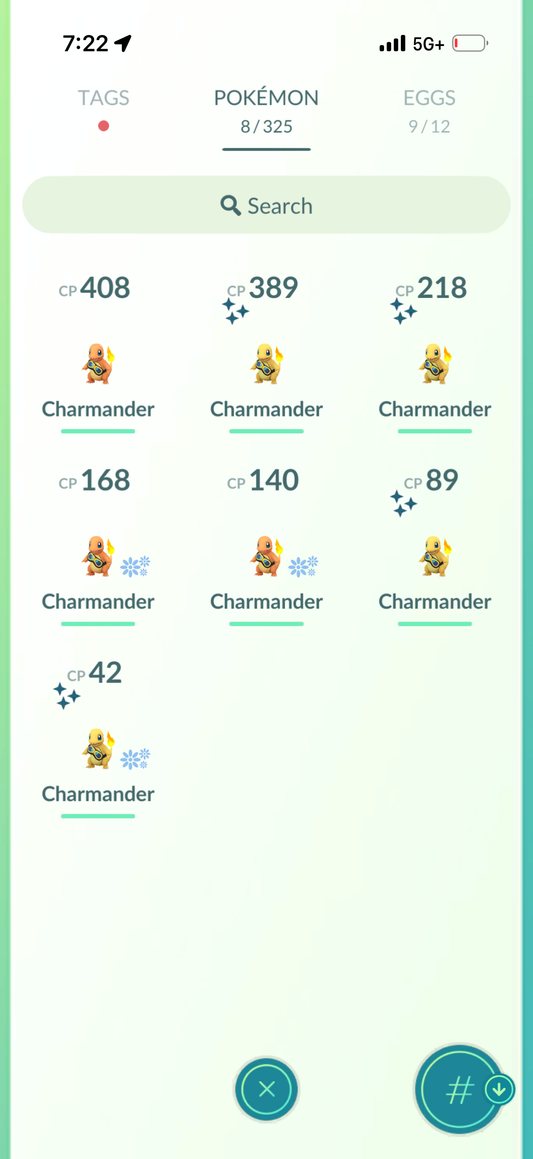 Shesco account 4 Shiny Charmanders and 45k Stardust