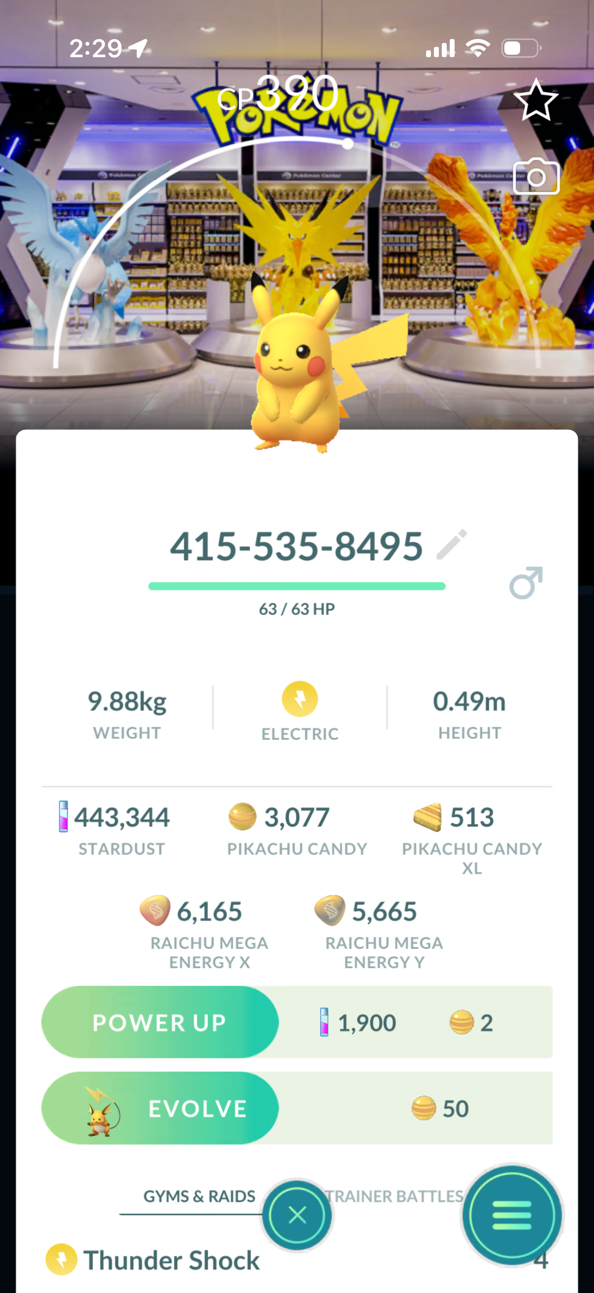 18 different Background Pikachu’s caught on your account