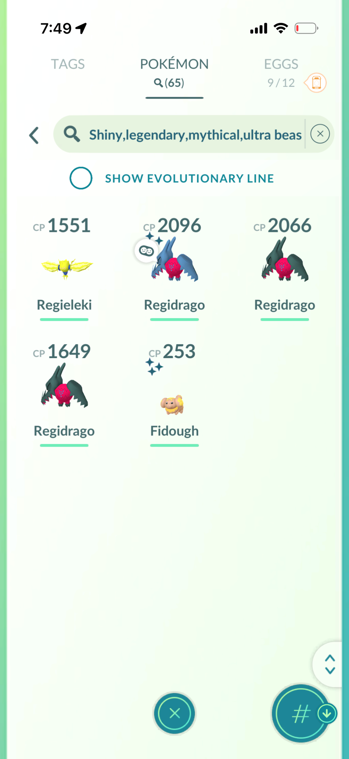 PSGMoneyline account 65 Shiny/Legendary & 1.2m Stardust