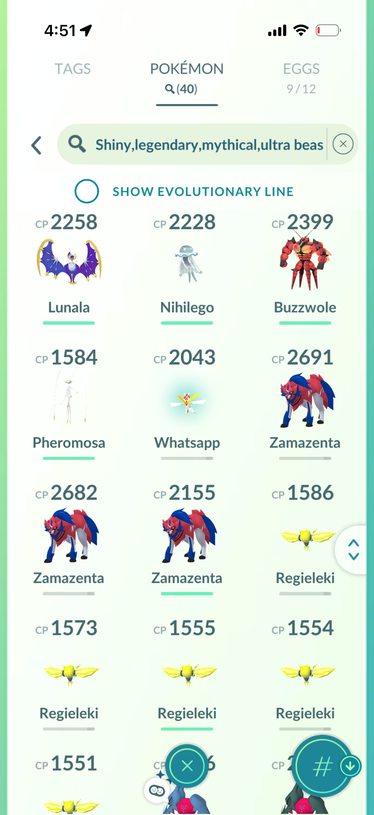 PSGMoneyline account (40 Shiny/Legendary)