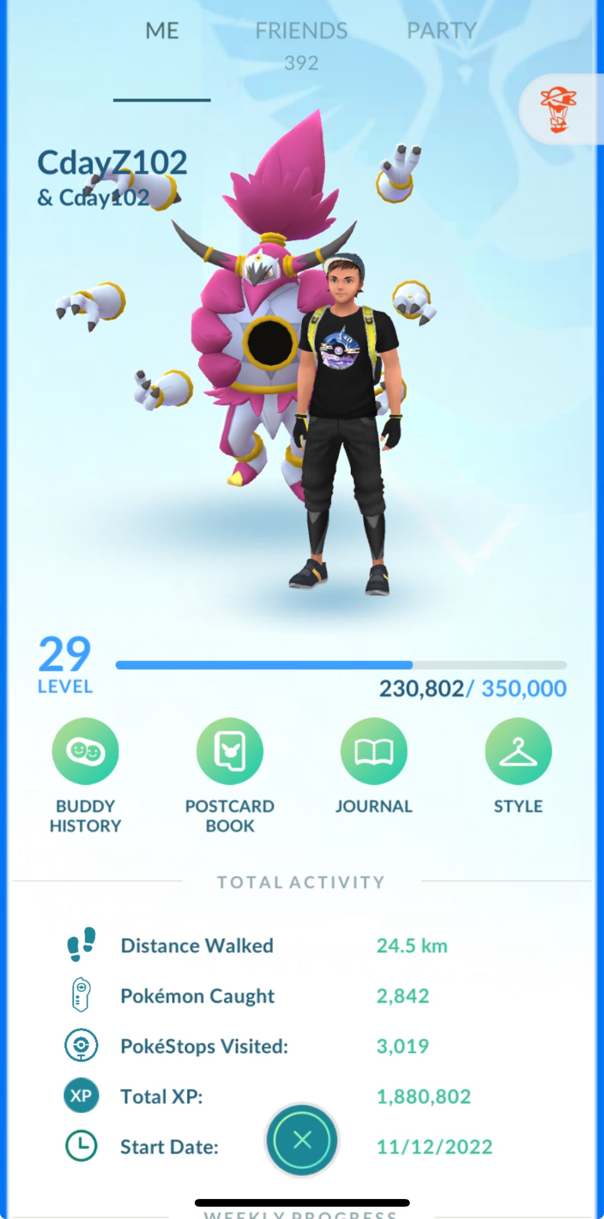 CdayV102 account (36 shiny/legendary)