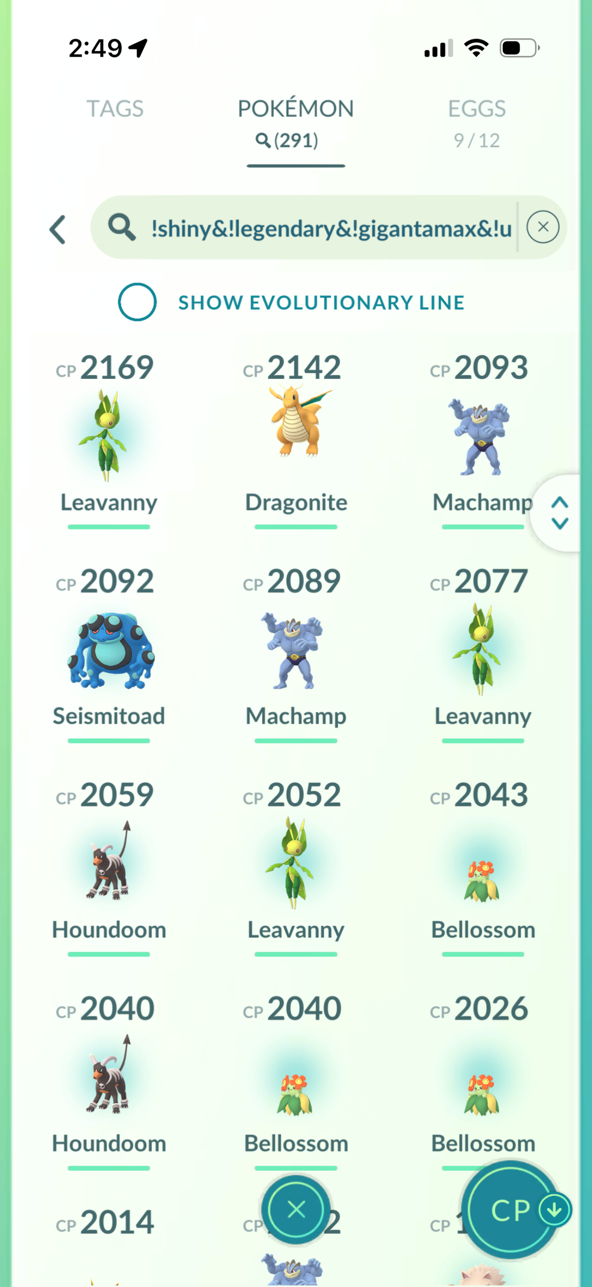 GTPGible account (72 Legendary/Shiny & 1.1m Stardust