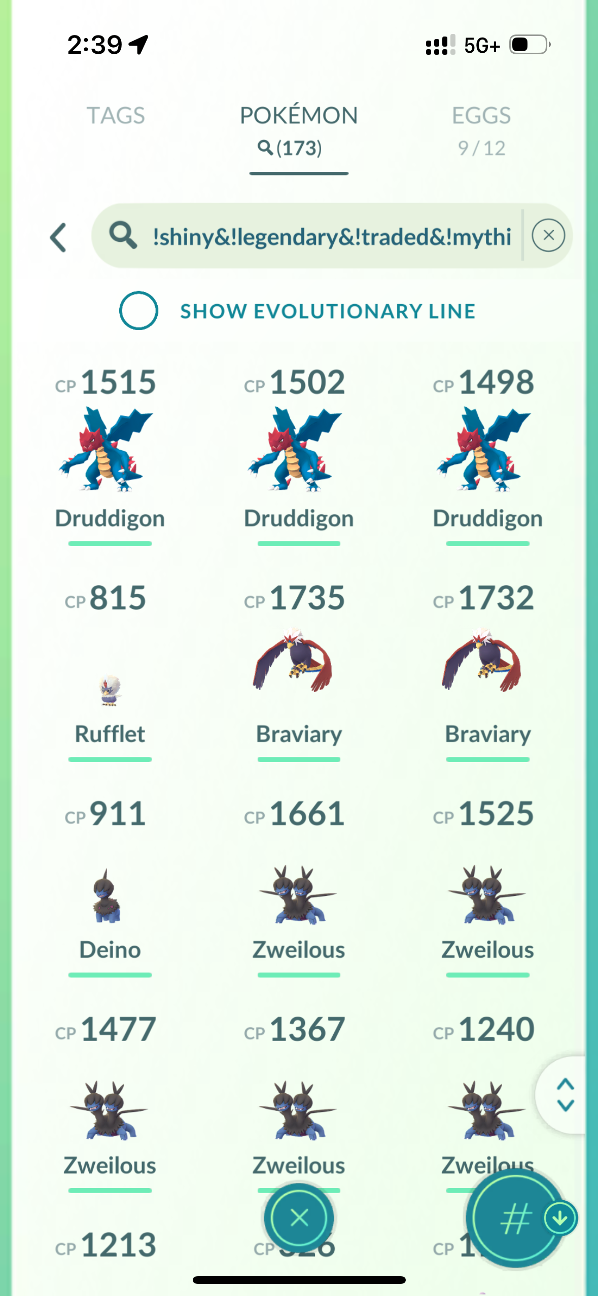 GTP11 account (5 years old/112 shiny/legendary)