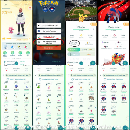 GTPCrownz account (44 Shiny/Legendary/Gigantamax)