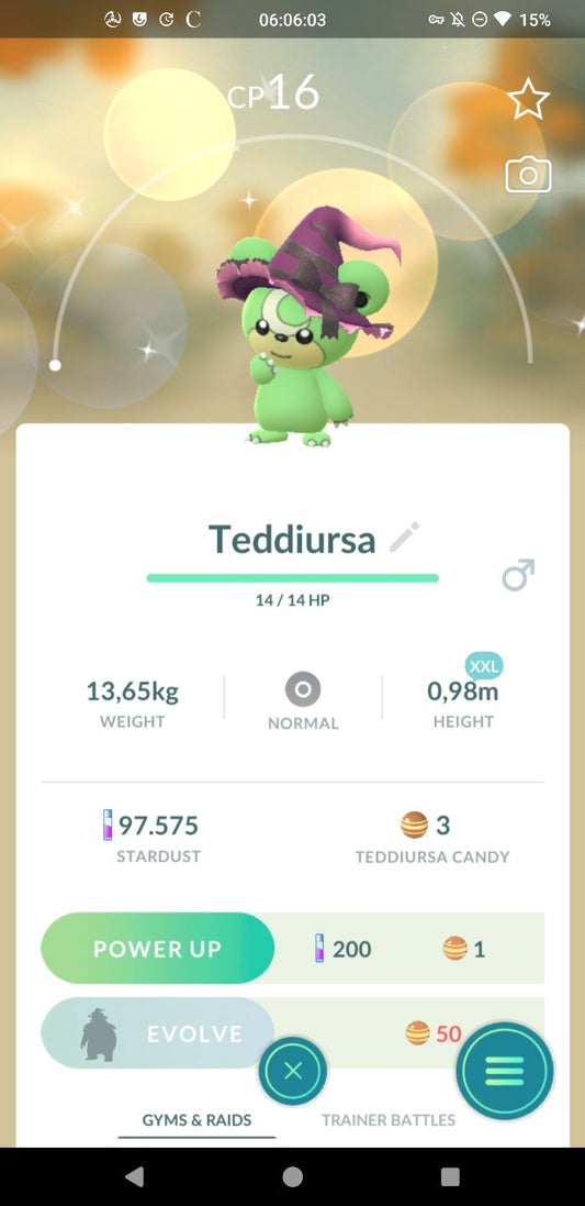 Shiny Teddiursa Hat trade or account
