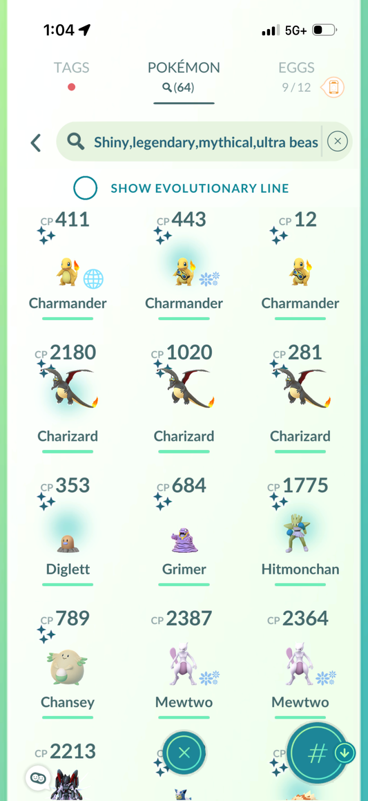 IAMARMORED account 64 Shiny/Legendary & 1.4M Stardust