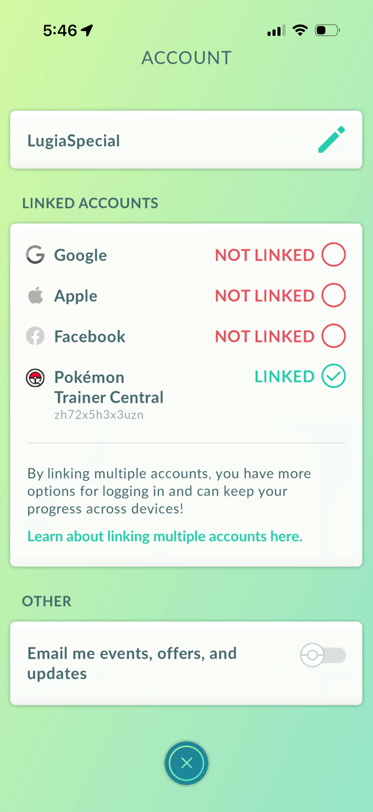 LugiaSpecial account (21 Shiny/Legendary & 1.2m Stardust)