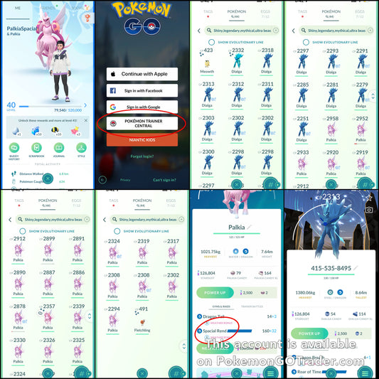 PalkiaSpacial account (44 Shiny/Legendary)