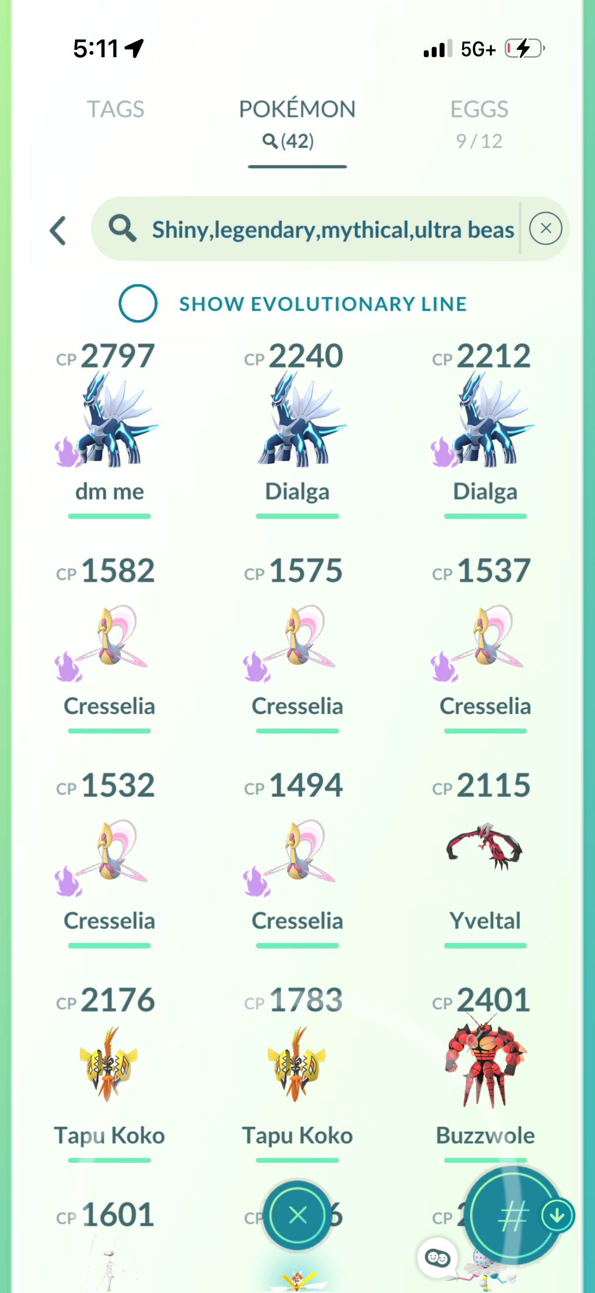 PorterJugs account (42 Shiny/Legendary)