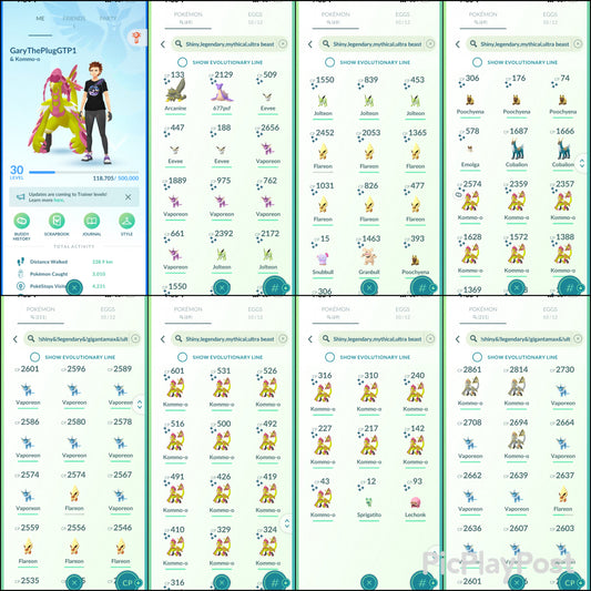GarythePlugGTP1 account (69 Shiny/Legendary)