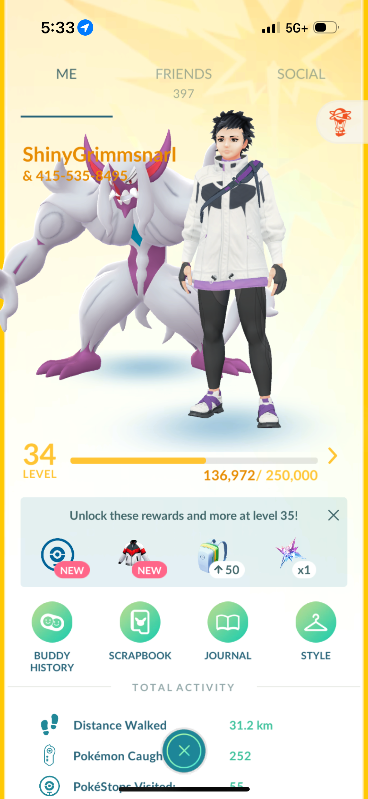 ShinyGrimmsnarl account (42 Shiny/Legendary/Gigantamax)
