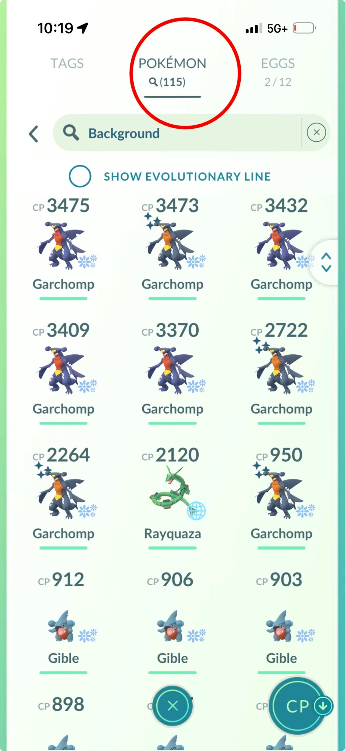 GibleSpecialist account (90 Shiny Garchomps + 27 Shiny + 1.1M Stardust)