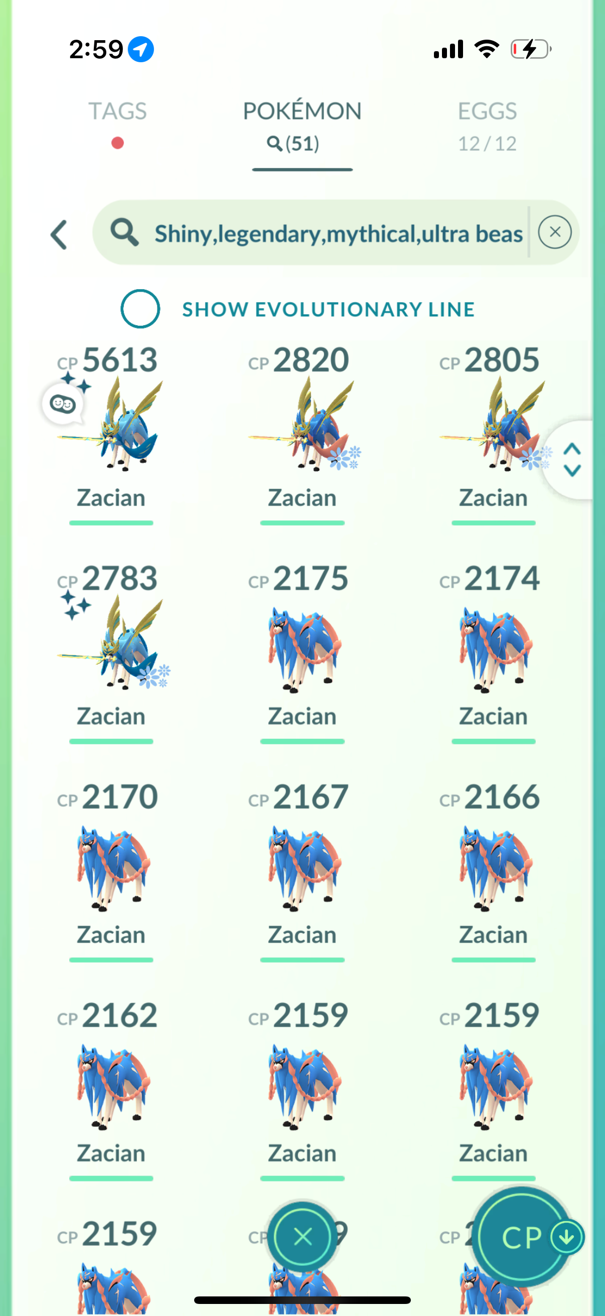 ApexZacian5600 (51 Shiny/Legendary + Crown Legendary