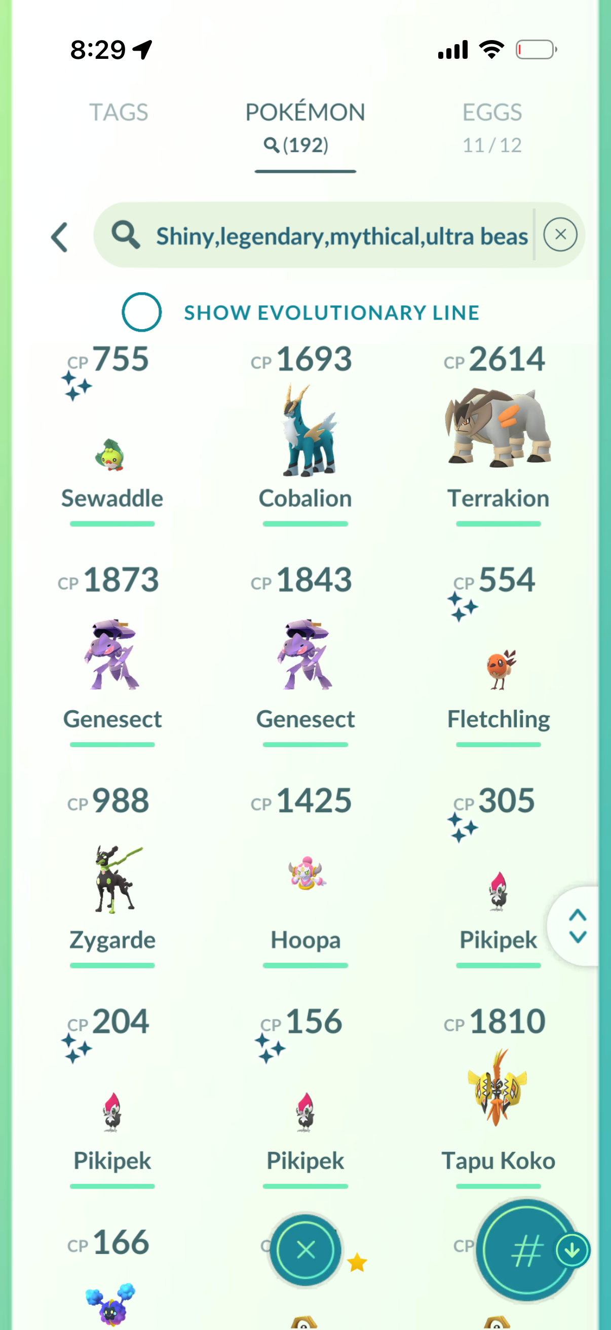 Noriko 2016 account (190 Shiny/Legendary)