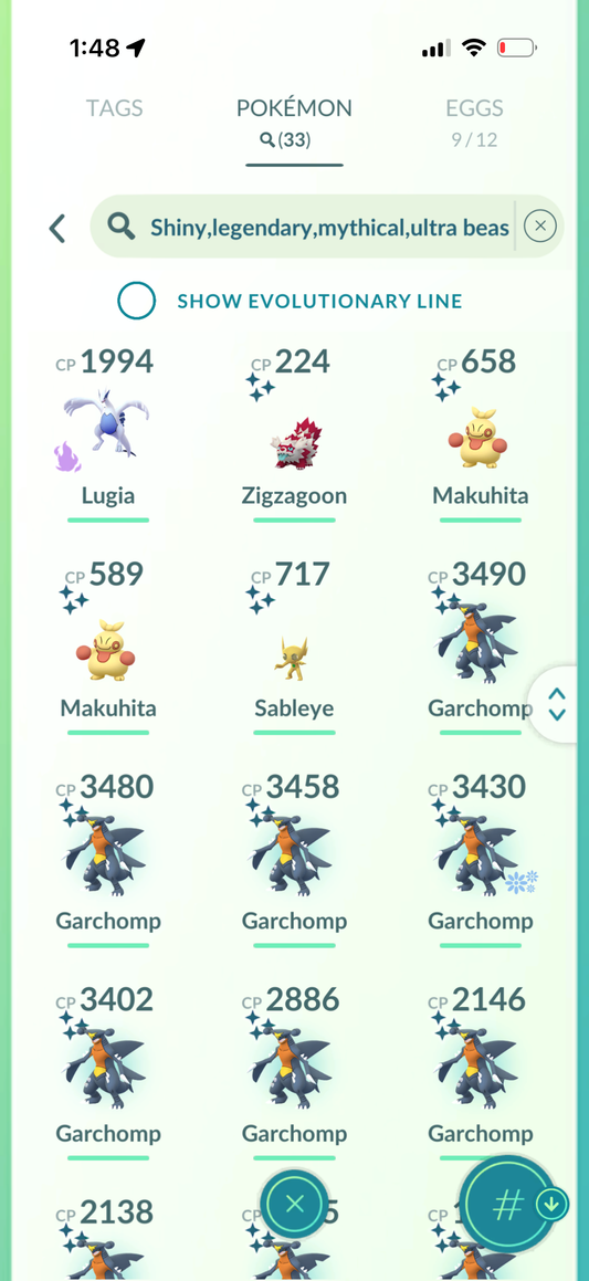 LugiaSpecial account (33 Shiny/Legendary)