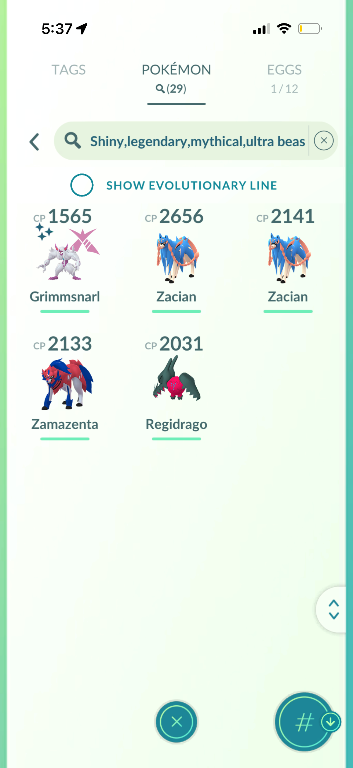 3ShinySnarls account (29 Shiny/Legendary/Gigantamax)