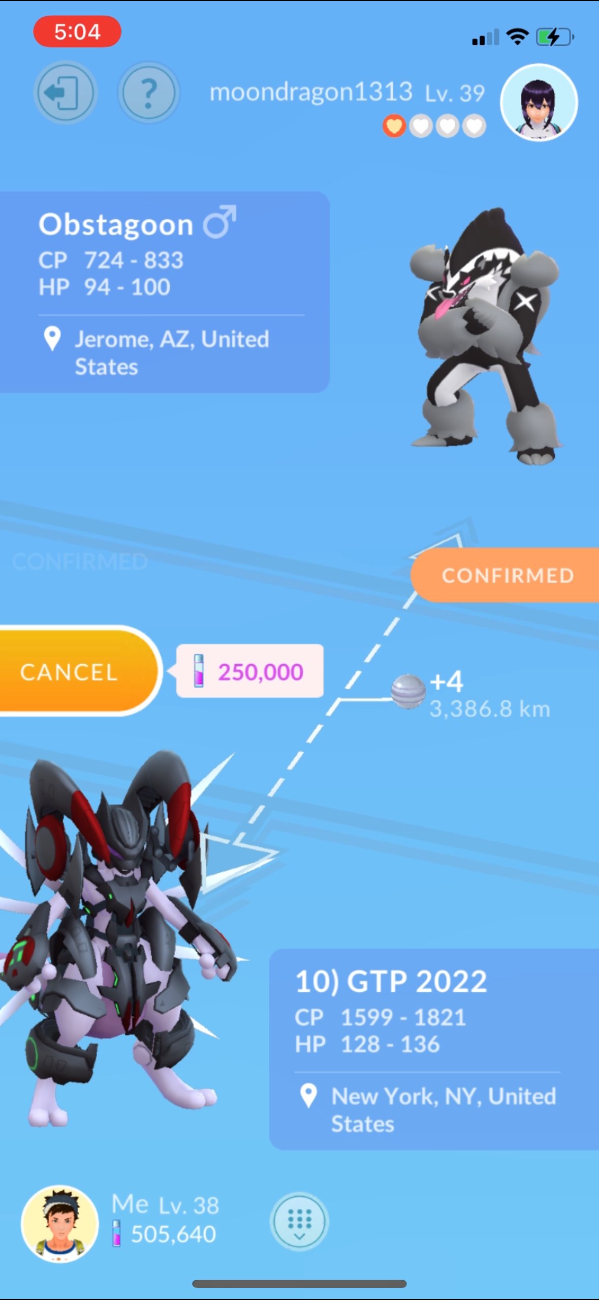 Armored Mewtwo trade