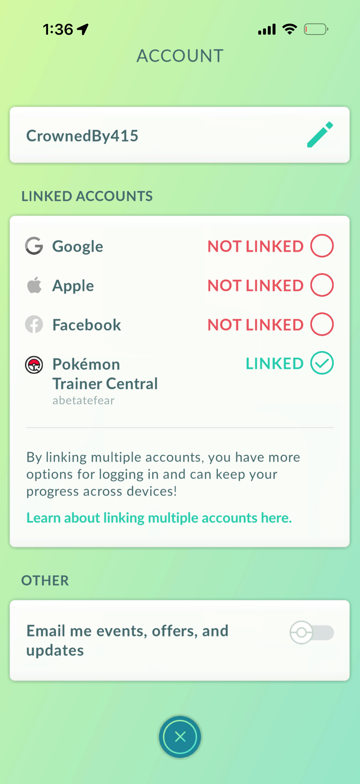 CrownedBy415 account (65 Shiny/Legendary 1.7m Stardust)