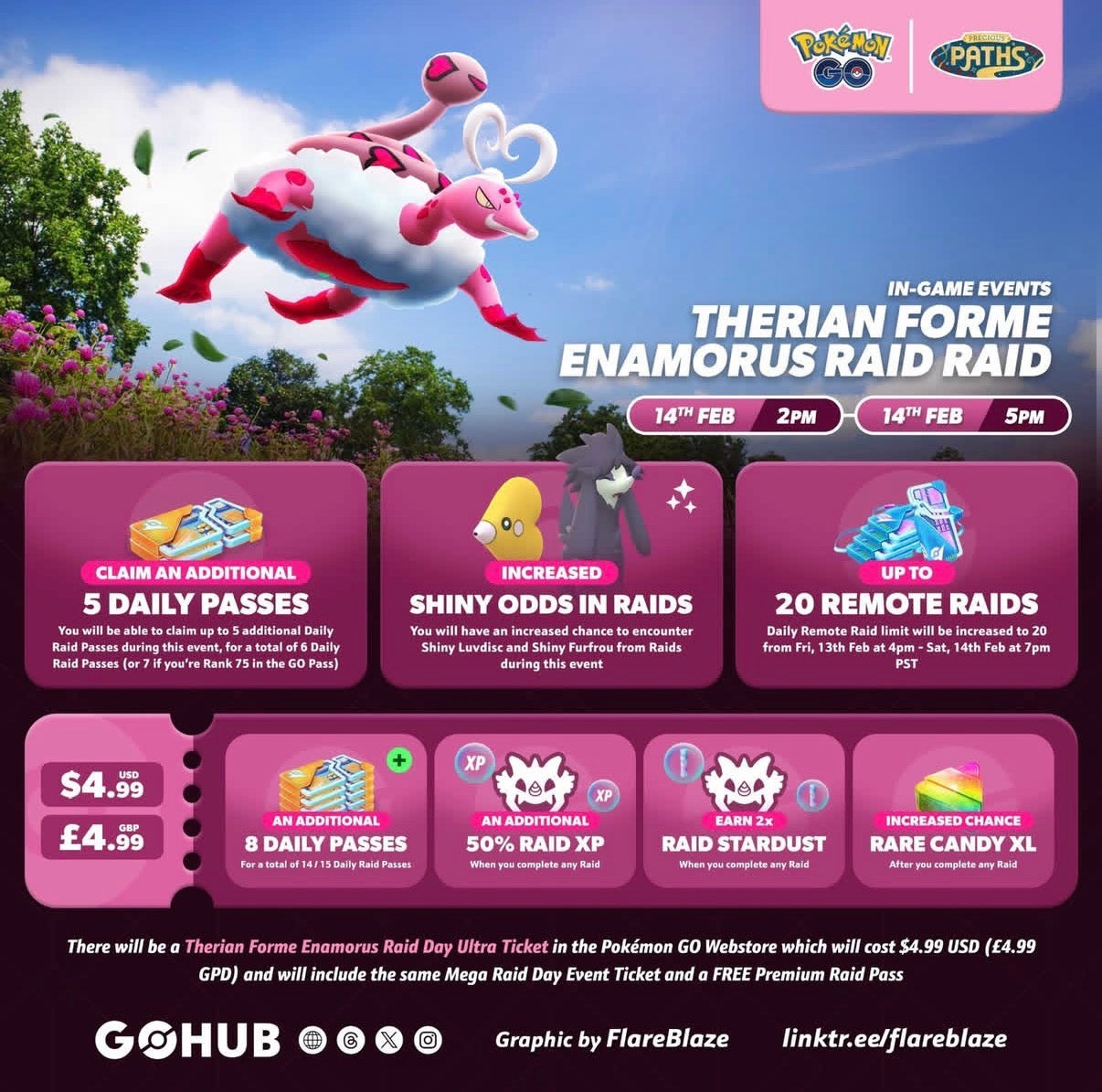 Therian Form Enamorus raid farming service