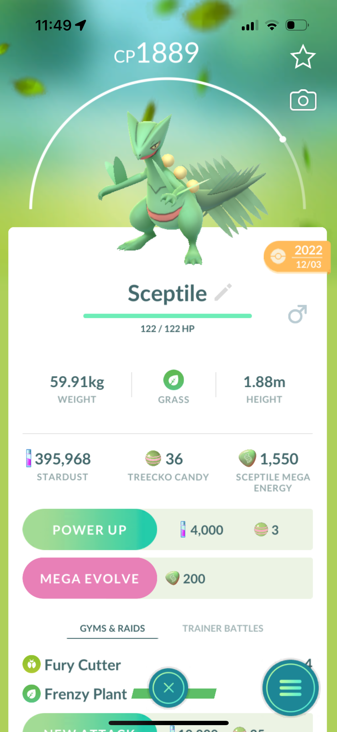 Sceptile Trade Frenzy Plant (caught in 2022)