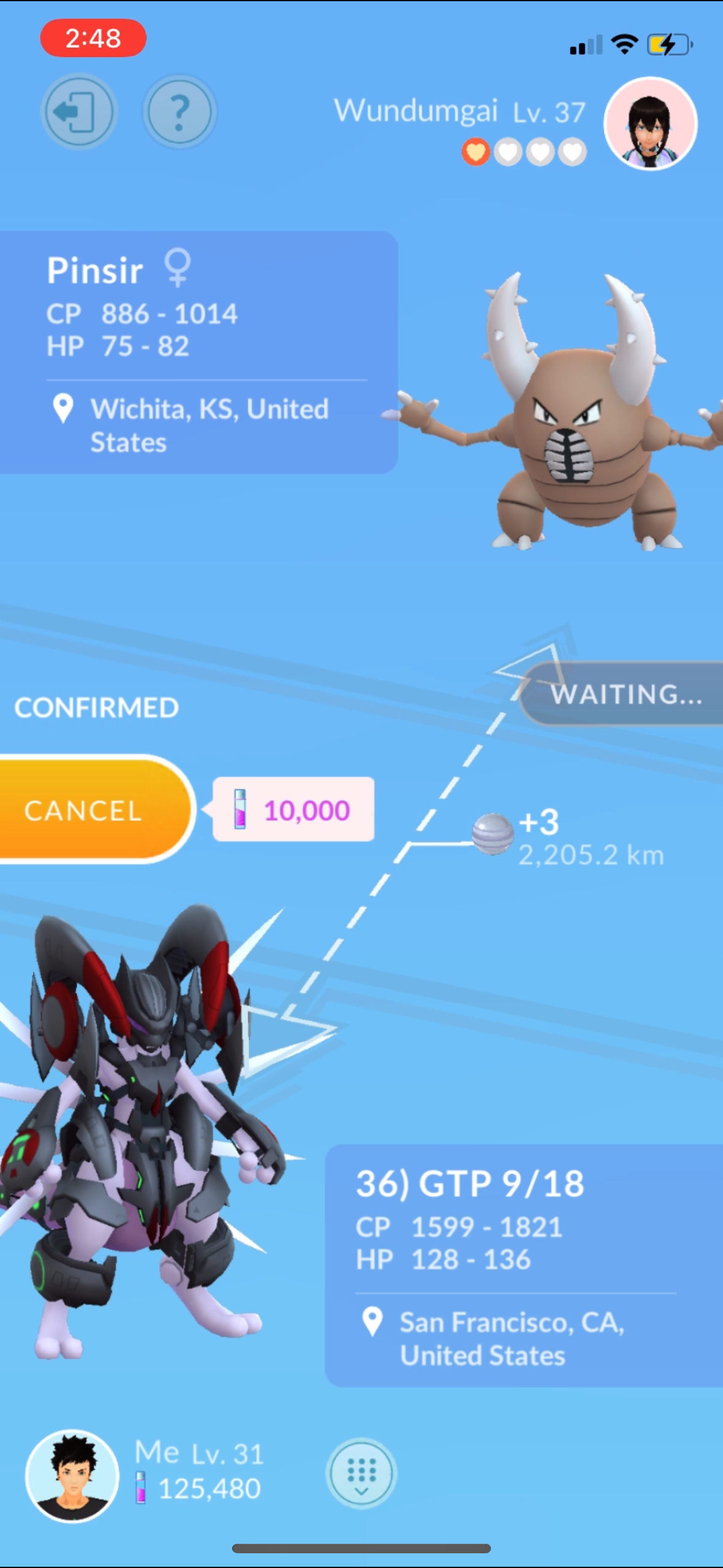 Armored Mewtwo trade