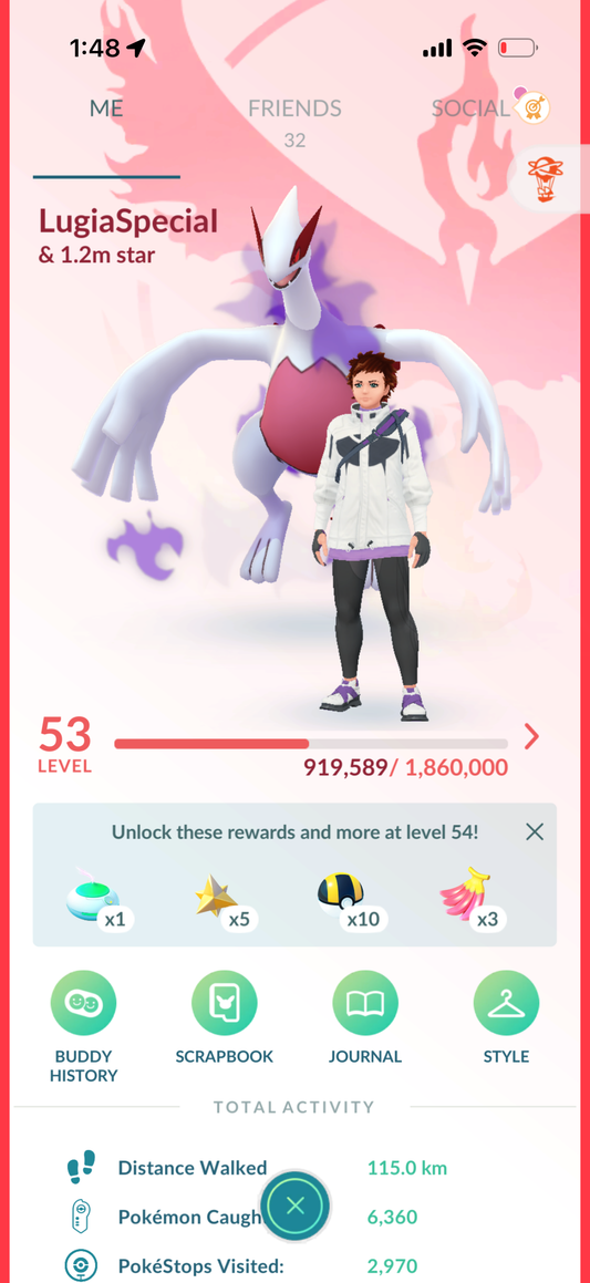LugiaSpecial account (33 Shiny/Legendary)