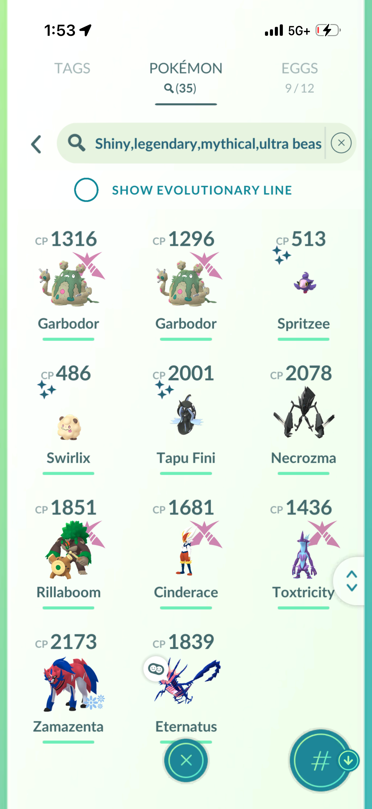 NagasakiInvites account (35 Shiny/Legendary/Gigantamax)