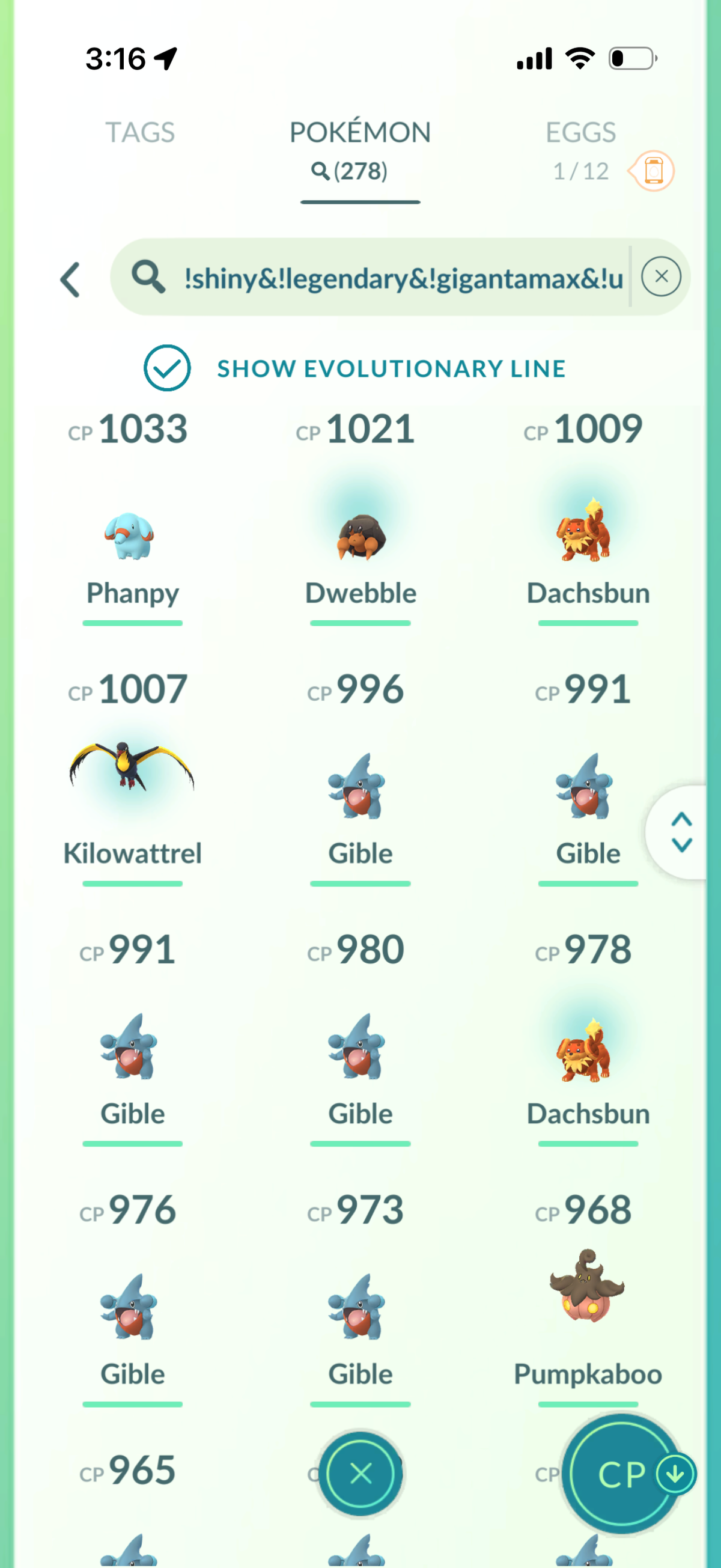 PalkiaSpacial account 73 Shiny/Legendary & 660k Stardust