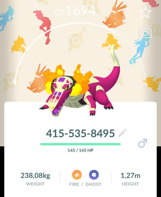 Shiny Skeledirge background  trade or account