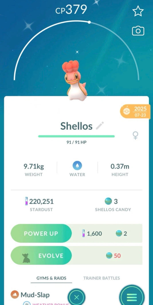 Shiny Shellos trade or account (west)