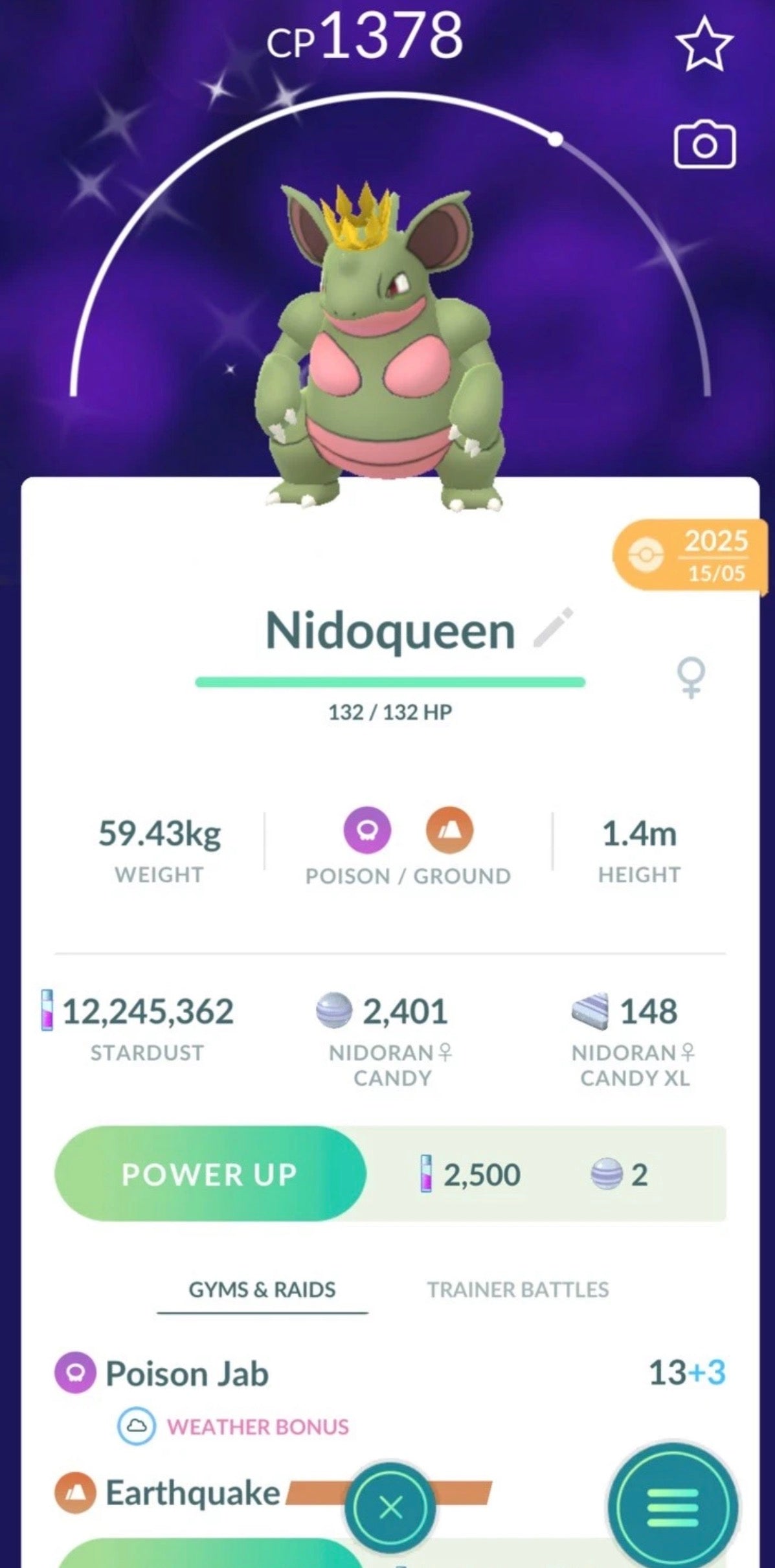 Shiny Nidoking or Queen trade or account