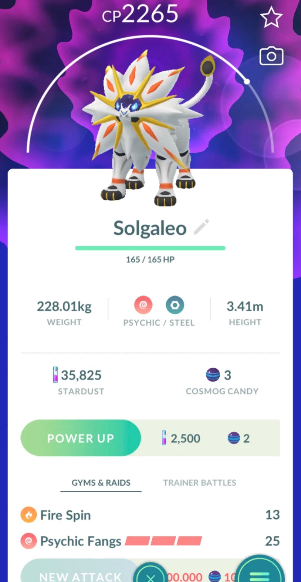 Solgaleo trade or account