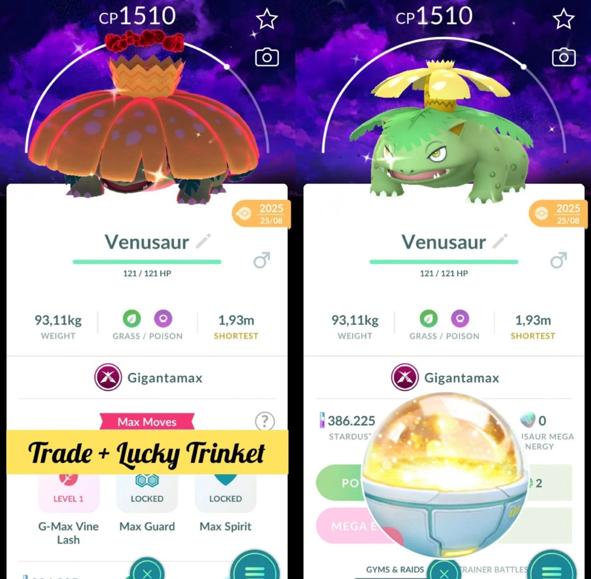 Shiny Gigantamax Venusaur trade or account
