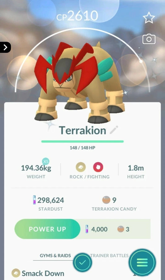 Shiny Terrakion trade or account